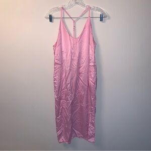 Lunya Pink Silk Chemise Nightgown S